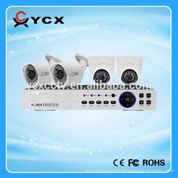 Sony cmos cctv camera and 4 ch H.264 DVR wifi ip camera with nvr kit 3 years warranty